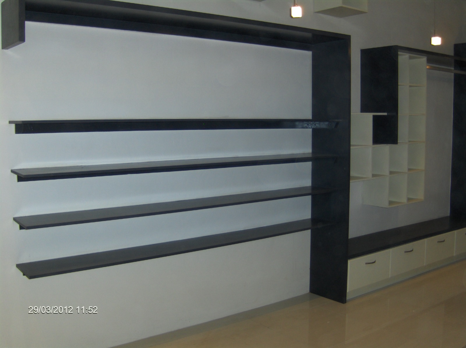 Custom floating display shelves, Nelspruit
