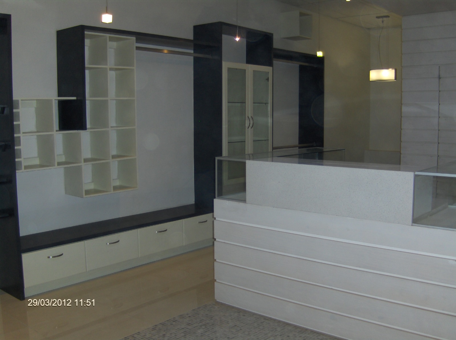 Retail display cabinets and counter, Mbombela